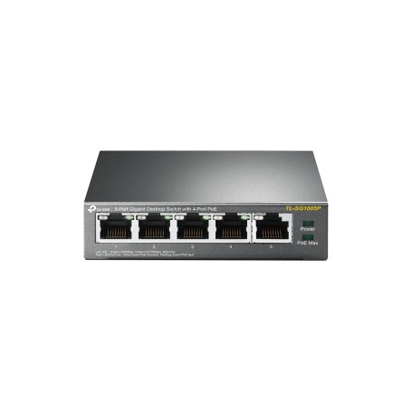 TP-LINK TL-SG1005P Non gestito Gigabit Ethernet (10/100/1000) Supporto Power over Ethernet (PoE) Nero (TL-SG1005P)