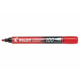Pilot Permanent Marker 100 evidenziatore 1 pz Punta sottile Rosso (002707)