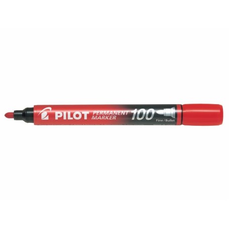 Pilot Permanent Marker 100 evidenziatore 1 pz Punta sottile Rosso (002707)
