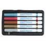 FILA Astuccio 5 Giotto Decor Colori Metallizzati - Per Decorare Cartoncino, Legno, Vetro, Cuoio, Plastica, Sassi, Das,  (452900)