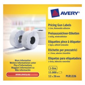 Avery PLR1226 etichetta autoadesiva Etichetta con prezzo Bianco 15000 pz (PLR1226)