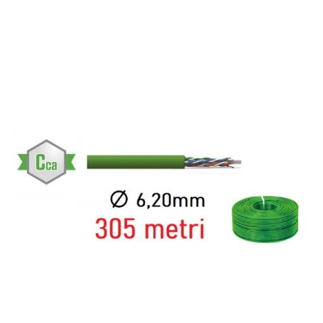 CAVO U/UTP CAT.6 CCA VERDE 305M (60094814)