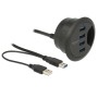DeLOCK 62868 hub di interfaccia USB 3.2 Gen 1 (3.1 Gen 1) Type-A 5000 Mbit/s Nero (62868)