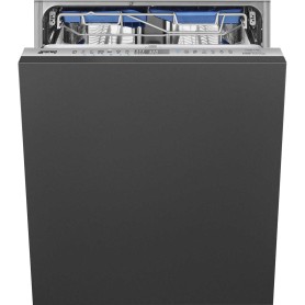 SMEG STL324AQLH Lavastoviglie da incasso XL completamente integrata, argento, cassetto posate, nicchia circa 60 x 86 cm
