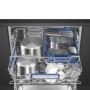 SMEG STL324AQLH Lavastoviglie da incasso XL completamente integrata, argento, cassetto posate, nicchia circa 60 x 86 cm