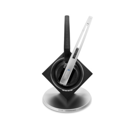 EPOS | SENNHEISER IMPACT DW Office ML - EU Cuffia Aggancio, Padiglione auricolare, Passanuca Nero, Argento (1000529)