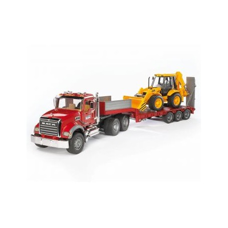 BRUDER MACK Granite Low loader and JCB 4CX (2813) (02813)