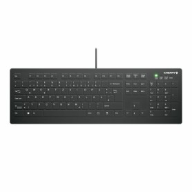 CHERRY AK-C8112 tastiera Medico USB QWERTZ Tedesco Nero, Bianco (AK-C8112-US-B/DE)