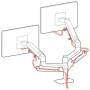 Ergotron LX Series 45-492-216 supporto da tavolo per Tv a schermo piatto 61 cm (24") Bianco (45-492-216)
