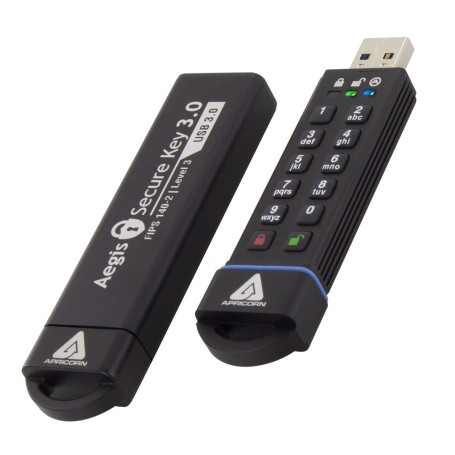 Apricorn Aegis Secure Key 3.0 unità flash USB 480 GB USB tipo A 3.2 Gen 1 (3.1 Gen 1) Nero (ASK3-480GB)
