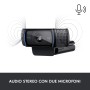 Logitech C920 PRO HD webcam 15 MP 1920 x 1080 Pixel USB 2.0 Nero (960-001055)