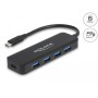 DeLOCK 64170 hub di interfaccia USB 3.2 Gen 1 (3.1 Gen 1) Type-C 5000 Mbit/s Nero (64170)