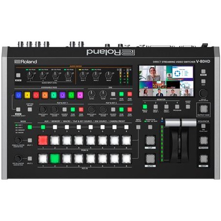 Roland V-80HD - 8-Kanal Direct Streaming Video Switcher 1.080/60p| 4.3 LCD-Farbdisplay| (426331A38)