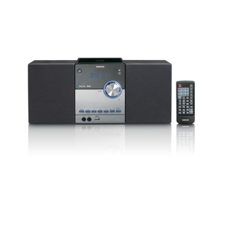 Lenco MC-150 impianto stereo portatile Analogico e digitale 22 W Nero, Argento (MC-150)