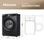 Hisense WD3S8043BB3 lavasciuga Libera installazione Caricamento frontale Nero D (20014539)