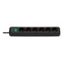 Eco-Line Steckdosenleiste 6-fach (schwarz, 3 Meter) (1159500400)