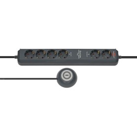 Eco-Line Comfort Switch Plus Steckdosenleiste 6-fach (anthrazit, 1,5 Meter Stromkabel und 1,5 Meter Schalterkabel) (1159560516)