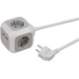 ALEA-Power 4-fach Steckdosenwrfel (hellgrau/wei, 1,4 Meter, 2x USB-A) (1150100)