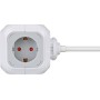 ALEA-Power 4-fach Steckdosenwrfel (hellgrau/wei, 1,4 Meter) (1150090)