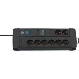 Premium-Line Steckdosenleiste 8-fach Duo (schwarz, 3 Meter, 60.000A berspannungsschutz) (1256000678)