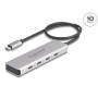 USB 10 Gbps USB Type-C Hub mit 4 x USB Type-C Buchse (grau) (64231)