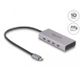 DeLock USB 10 Gbps USB Type-C Hub mit 4 x USB Type-C + 1 x USB Type-C PD 85 Watt (grau) (64235)