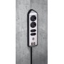 Brennenstuhl 1153590410 prolunghe e multiple 2 m 4 presa(e) AC Interno Nero, Argento