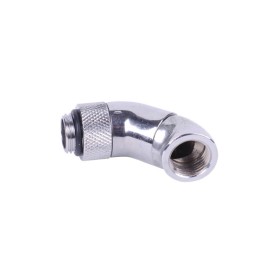 HF Winkeladapter Doppel-45 drehbar G1/4 AG auf G1/4 IG - Chrome (chrom, fr weiche Schluche (PVC, Silikon, Neoprene)) (17059)