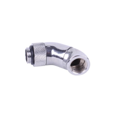 HF Winkeladapter Doppel-45 drehbar G1/4 AG auf G1/4 IG - Chrome (chrom, fr weiche Schluche (PVC, Silikon, Neoprene)) (17059)