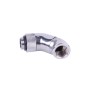 HF Winkeladapter Doppel-45 drehbar G1/4 AG auf G1/4 IG - Chrome (chrom, fr weiche Schluche (PVC, Silikon, Neoprene)) (17059)
