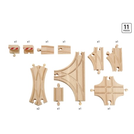 World Schienen- und Weichensortiment (holz) (33307)