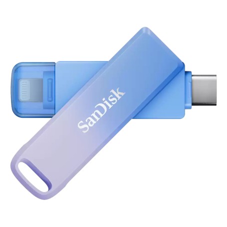 SanDisk Creator Phone Drive unità flash USB 128 GB USB Type-C / Lightning 3.2 Gen 1 (3.1 Gen 1) Blu, Lillà (SDIXD0N-128G-GN6TP)