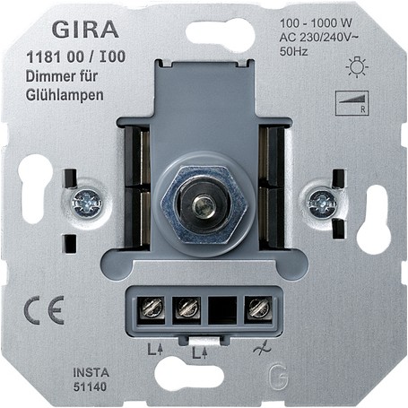 GIRA 1181 00 Da Incasso Dimmer Grigio (118100)