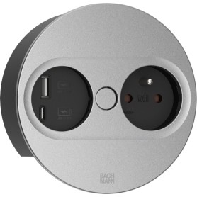 Bachmann 946.014 presa energia Type E + USB A + USB C Acciaio inox (946.106)
