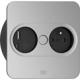 Bachmann 946.015 presa energia Type E + USB A + USB C Acciaio inox (946.107)