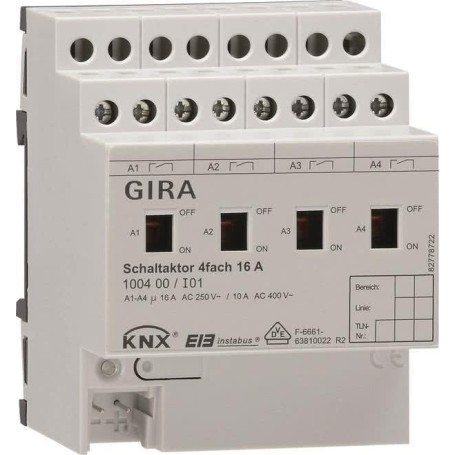 GIRA Schaltaktor 4fach 16A REG 100400 (100400)