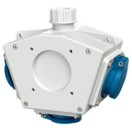 MENNEKES 92798 presa energia Tipo F Blu, Bianco