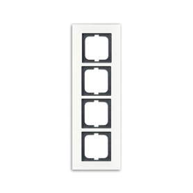 Busch-Jaeger 1754-0-4445 Placca copripresa e copri interruttori Nero, Bianco (2CKA001754A4445)
