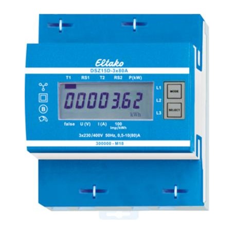 Eltako Zweiweg-Drehstromzähler MID geeicht DSZ15DZ-3x80A (28480315)