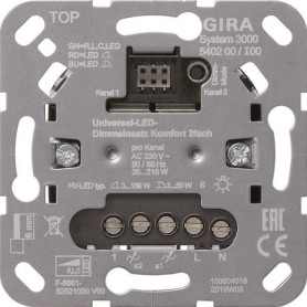 Gira Uni-LED-Dimmeinsatz 2fach S3000 540200 (540200)