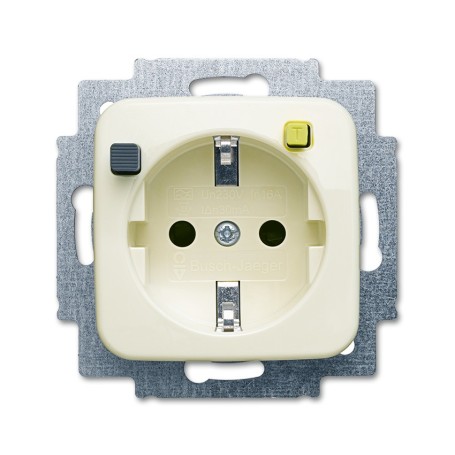 Busch-Jaeger 3116-0-0659 presa energia CEE 7/3 Argento, Bianco (2CKA003116A0659)