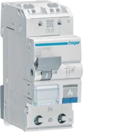 Hager ARC916D interruttore automatico Interruttore in miniatura 1P+N 2 modulo/moduli