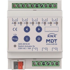 MDT AKK-0816.03 Schaltaktor 8-fach, 4TE, REG, 16A, 70µ (AKK-0816.03)