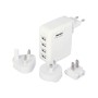 Hamlet Travel Charger Alimentatore USB da parete 4 porte con adattatori per 150 paesi (XPWC420TRAV)