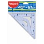 Maped 242421 squadra Triangolo a 45° Plastica Blu, Traslucido (146123)