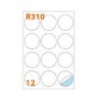 Markin 210R310 etichetta autoadesiva Cerchio Permanente Bianco 100 pz (210R310)