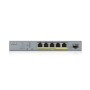Zyxel GS1350-6HP-EU0101F switch di rete Gestito L2 Gigabit Ethernet (10/100/1000) Supporto Power over Ether (GS1350-6HP-EU0101F)