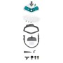 Polti SV450 Double Pulitore a vapore verticale 0,3 L 1500 W Acciaio inossidabile, Turchese, Bianco (PTEU0282)