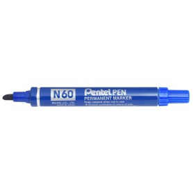 Pentel N 60 marcatore permanente Punta smussata Blu 12 pz (N60-C)
