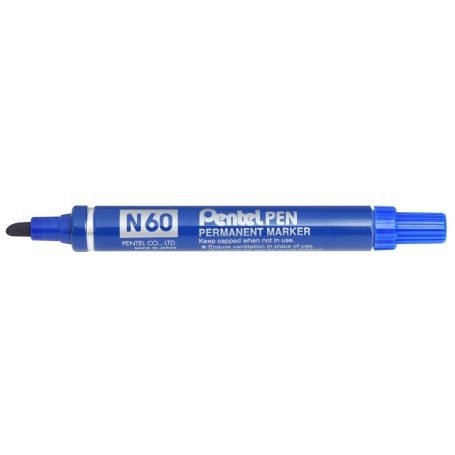 Pentel N 60 marcatore permanente Punta smussata Blu 12 pz (N60-C)